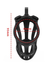 Rimba Toys - P-Cage PC02 - Kunststof Kuisheidskooi - Peniskooi - Chastity - Zwart -Erotiekvoordeel.nl