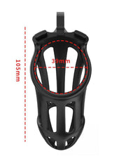 Rimba Toys - P-Cage PC02 - Kunststof Kuisheidskooi - Peniskooi - Chastity - Zwart -Erotiekvoordeel.nl