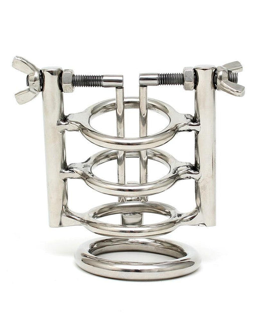 Rimba Bondage Play - Stretcher per uretra con anello fallico e lucchetto - Acciaio inossidabile - Erotiekvoordeel.nl