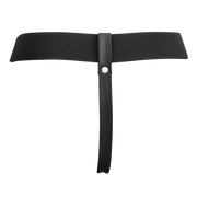 Rimba - Arnés ajustable de cuero con strap-on - Negro - Erotiekvoordeel.nl