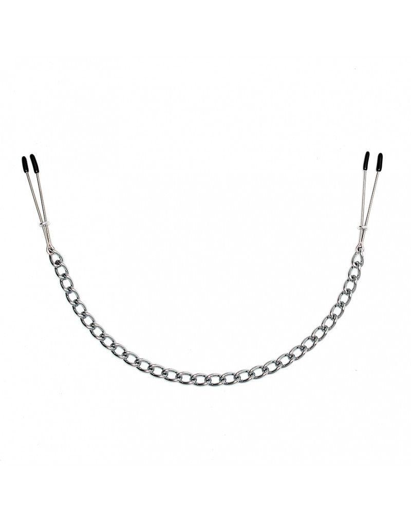 Rimba Bondage Play - Verstellbare Pinzetten-Nippelklemmen mit Kette - Erotiekvoordeel.nl