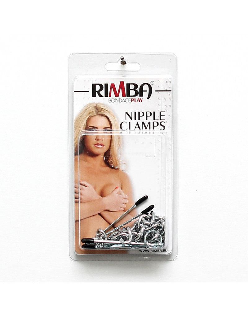 Rimba Bondage Play - Verstellbare Pinzetten-Nippelklemmen mit Kette - Erotiekvoordeel.nl