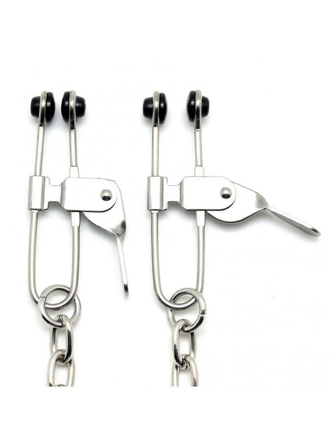 Rimba - Adjustable Nipple Clamps with Chain and Lever Clamps - Erotiekvoordeel.nl