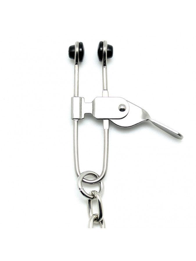 Rimba - Adjustable Nipple Clamps With Chain And Lever Clamps-Erotiekvoordeel.nl