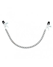 Rimba Bondage Play - Pinze per capezzoli regolabili con catena - Large - Erotiekvoordeel.nl