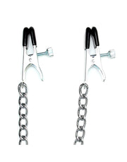 Rimba Bondage Play - Pinze per capezzoli regolabili con catena - Large - Erotiekvoordeel.nl