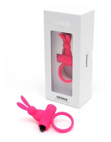 Rimba - Vienna - Anneau pénien vibrant avec stimulation clitoridienne - Rose-Erotiekvoordeel.nl