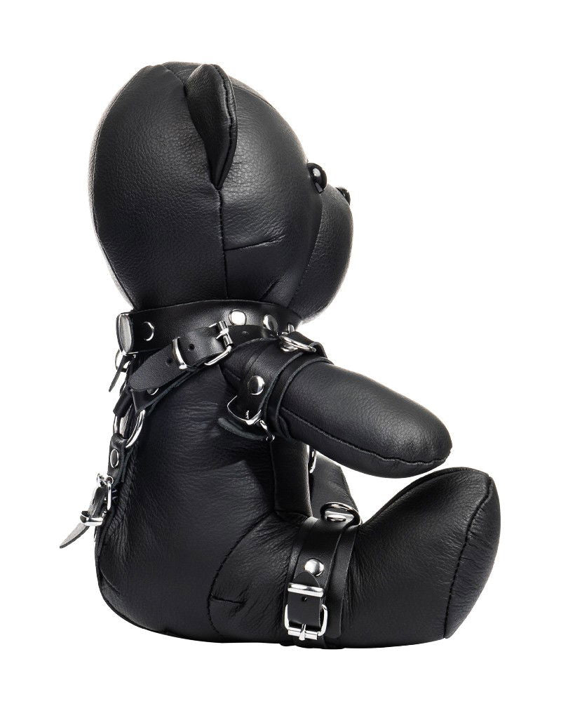 Rimba - Schwarzer Leder-BDSM-Teddybär - Erotiekvoordeel.nl