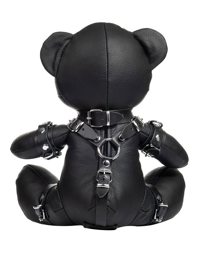 Rimba - Schwarzer Leder-BDSM-Teddybär - Erotiekvoordeel.nl