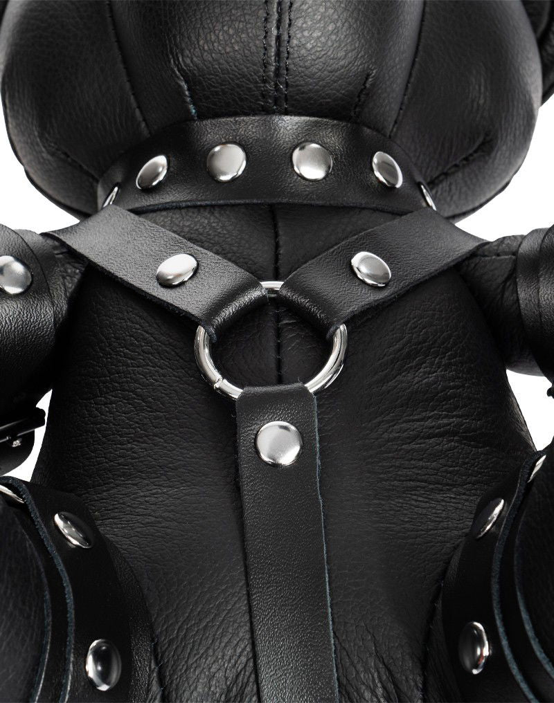 Rimba - Schwarzer Leder-BDSM-Teddybär - Erotiekvoordeel.nl