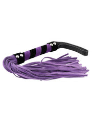 Rimba - Whip - Flogger - Suede - 36 Strings - Purple/Black-Erotiekvoordeel.nl