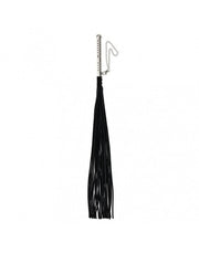 Rimba - Whip with Aluminum Handle and Suede Strands - Black-Erotiekvoordeel.nl