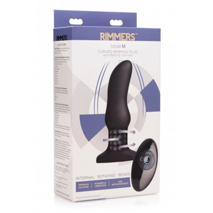Rimmers - Model M - Curved Rimming Plug With Remote Control-Erotiekvoordeel.nl