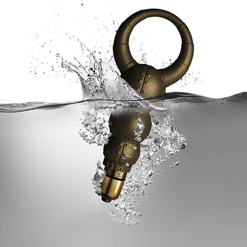 Rocks-off - Poseidon - Vibrerende Cockring met Clitoris Stimulator - 10 snelheden - Brons-Erotiekvoordeel.nl