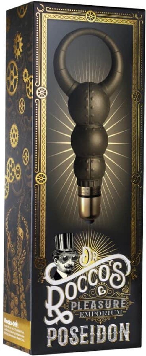 Rocks-off - Poseidon - Vibrerende Cockring met Clitoris Stimulator - 10 snelheden - Brons-Erotiekvoordeel.nl