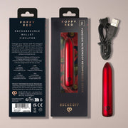 Rocks-off - Wiederaufladbarer Bullet-Vibrator - Poppy Red - Erotiekvoordeel.nl