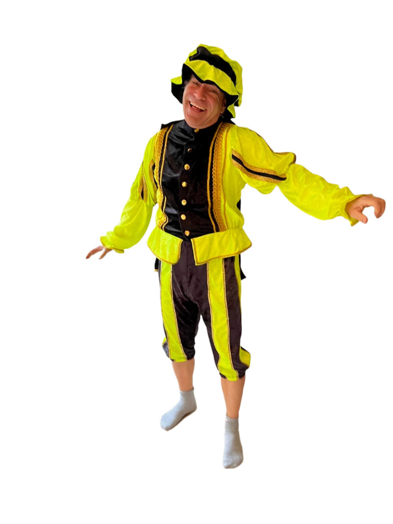 Costume de Piet salissé – Fabriqué à la main aux Pays-Bas avec une finition dorée de luxe – Erotiekvoordeel.nl
