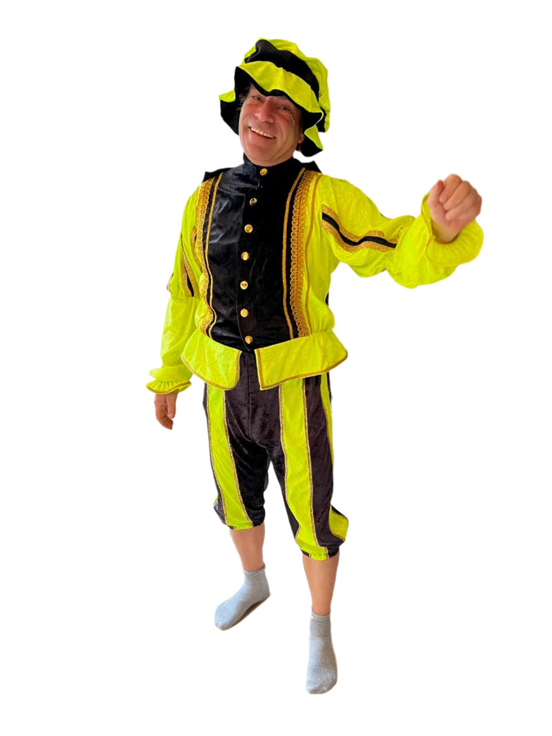 Costume de Piet à la suie – Fabriqué à la main aux Pays-Bas avec une finition dorée luxueuse – Erotiekvoordeel.nl