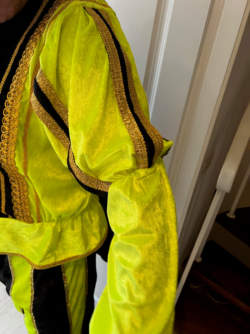 Costume de Piet à la suie – Fabriqué à la main aux Pays-Bas avec une finition dorée de luxe - Erotiekvoordeel.nl