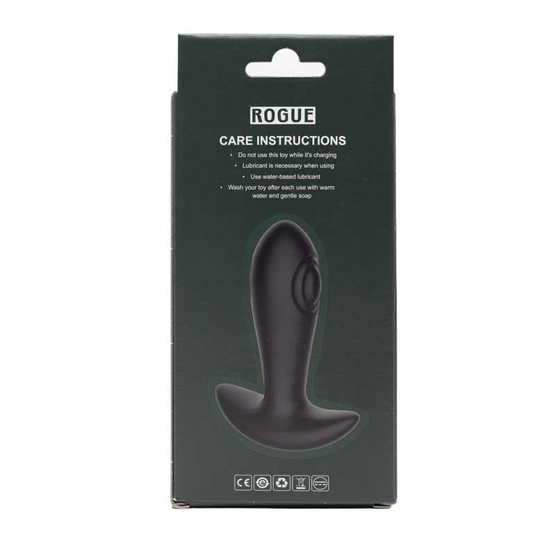 Rogue - Pulsierender und vibrierender Analplug - Mit Fernbedienung - Schwarz - Erotiekvoordeel.nl