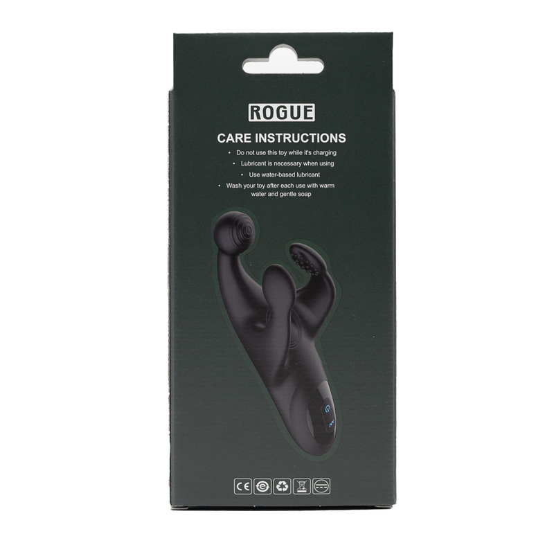 Rogue - Stimulateur de pénis pulsant et vibrant - Noir-Erotiekvoordeel.nl