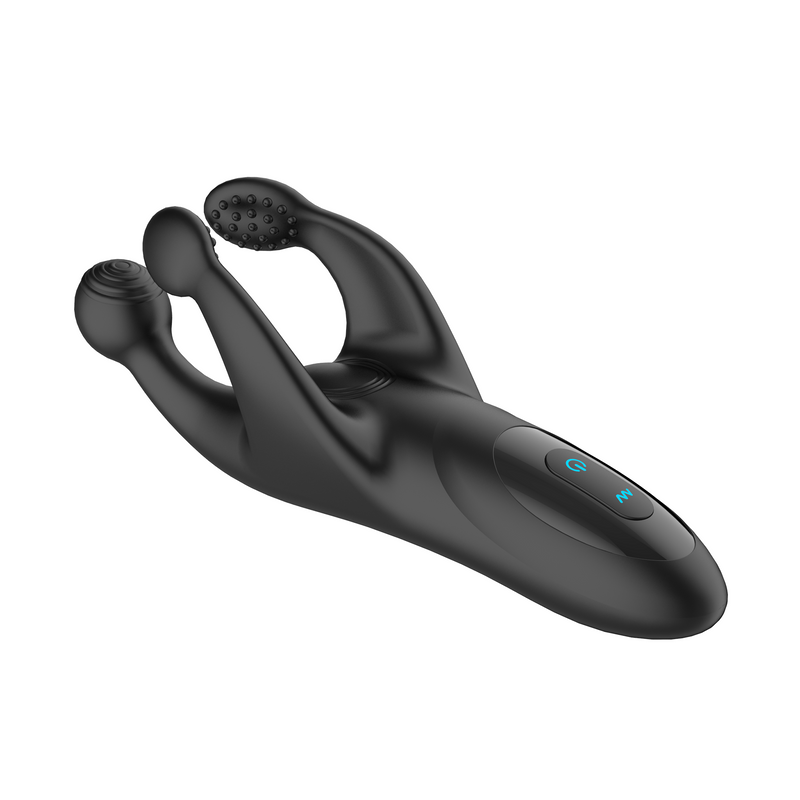 Rogue - Stimulateur de pénis vibrant et à tapotements - Noir-Erotiekvoordeel.nl