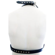 Rouge - Leather Open Bra with Studs - One Size - Black-Erotiekvoordeel.nl