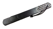 Rouge - Leather Paddle with Three Straps - Black-Erotiekvoordeel.nl