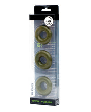 Sport Fucker - Chubby Rubber - Cockringen - 3 stuks - Legergroen-Erotiekvoordeel.nl