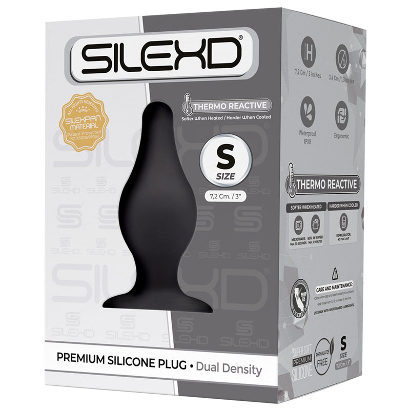 SILEXD - Anaal Plug Model 2 - Zwart- Verkrijgbaar in 4 maten-Erotiekvoordeel.nl