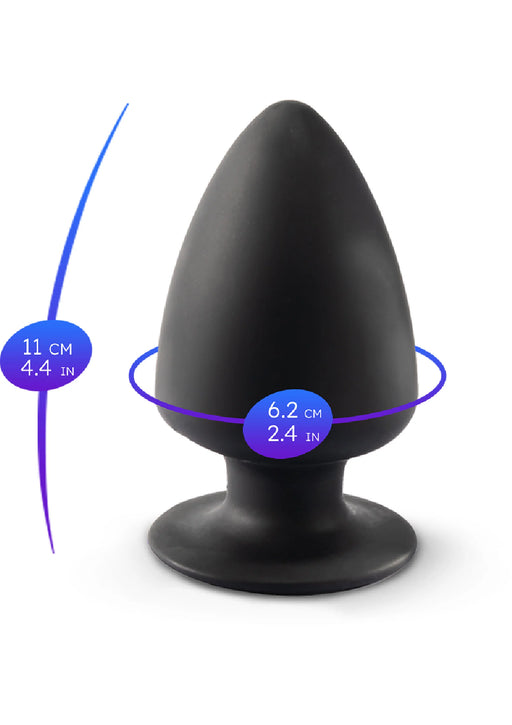 SILEXD - Butt Plug - Model 1 - Length 11 cm - Diameter 62 mm - Black - Erotiekvoordeel.nl