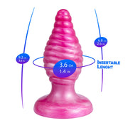 SILEXD - Cherry - Thermoreactive Silicone Butt Plug - 9.2 cm x 3.6 cm - Pink-Erotiekvoordeel.nl