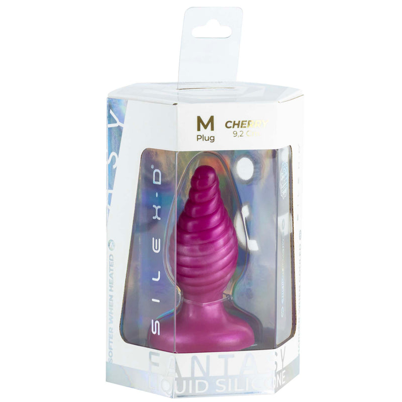 SILEXD - Cherry - Thermoreactive Silicone Butt Plug - 9.2 cm x 3.6 cm - Roze-Erotiekvoordeel.nl