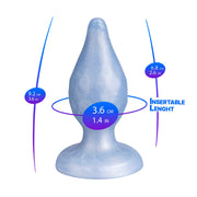 SILEXD - Diamond - Thermoreactive Silicone Butt Plug - 9.2 cm x 3.6 cm - Light Blue-Erotiekvoordeel.nl