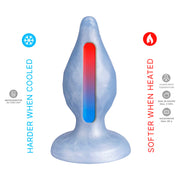SILEXD - Diamond - Thermoreactive Silicone Butt Plug - 9.2 cm x 3.6 cm - Light Blue-Erotiekvoordeel.nl