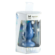 SILEXD - Diamond - Thermoreactive Silicone Butt Plug - 9.2 cm x 3.6 cm - Light Blue - Erotiekvoordeel.nl