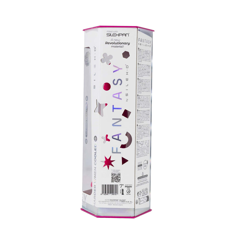 SILEXD - Dreamy - Consolador de silicona de doble densidad - 18,5 cm - Rosa intenso - Erotiekvoordeel.nl