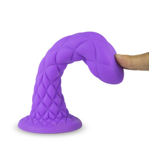 SILEXD - Dreamy - Dual Density Silicone Dildo - 18.5 cm - Purple-Erotiekvoordeel.nl