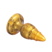 SILEXD - Goldy - Plug anal de silicona termorreactiva - 9,2 cm x 3,6 cm - Oro-Erotiekvoordeel.nl