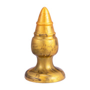 SILEXD - Goldy - Plug anal de silicona termorreactiva - 9,2 cm x 3,6 cm - Oro-Erotiekvoordeel.nl