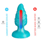 SILEXD - Melty - Thermoreactive Silicone Butt Plug - 9.2 cm x 3.6 cm - Turquoise-Erotiekvoordeel.nl
