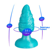 SILEXD - Melty - Thermoreactive Silicone Butt Plug - 9.2 cm x 3.6 cm - Turquoise-Erotiekvoordeel.nl