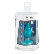 SILEXD - Melty - Thermoreactive Silicone Butt Plug - 9.2 cm x 3.6 cm - Turquoise-Erotiekvoordeel.nl