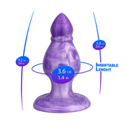 SILEXD - Queen - Thermoreactive Silicone Butt Plug - 9.2 cm x 3.6 cm - Paars-Erotiekvoordeel.nl