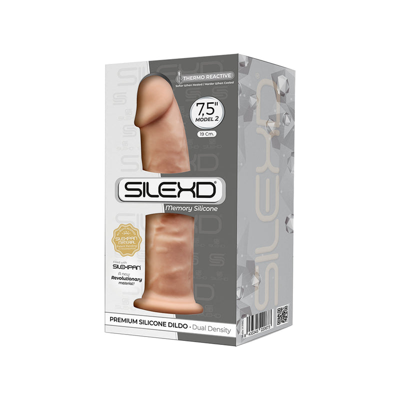 SILEXD - Thermoreactieve Realistische Dildo - Model 2 - 19 cm - Lichte Huidskleur-Erotiekvoordeel.nl