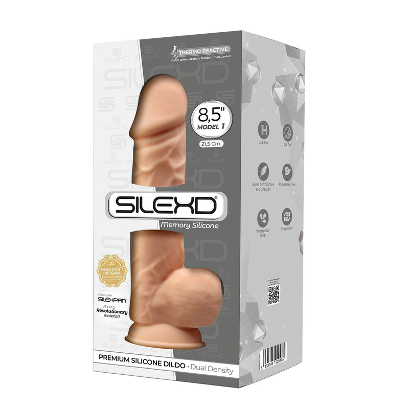 SILEXD - Realistische Dildo - Model 1 - 21,5 cm - Lichte Huidskleur-Erotiekvoordeel.nl