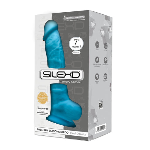 SILEXD - Realistic Dildo - Model 1 - 17.5 cm - Blue - Erotiekvoordeel.nl