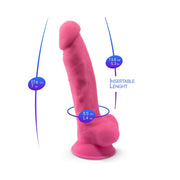 SILEXD - Realistyczny Dildo - Model 1 - 17,5 Cm - Świecący W Ciemności Różowy - Erotiekvoordeel.nl