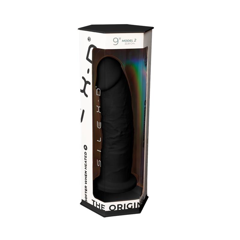 SILEXD - Realistischer Dildo - Modell 2 - 23 cm - Schwarz-Erotiekvoordeel.nl