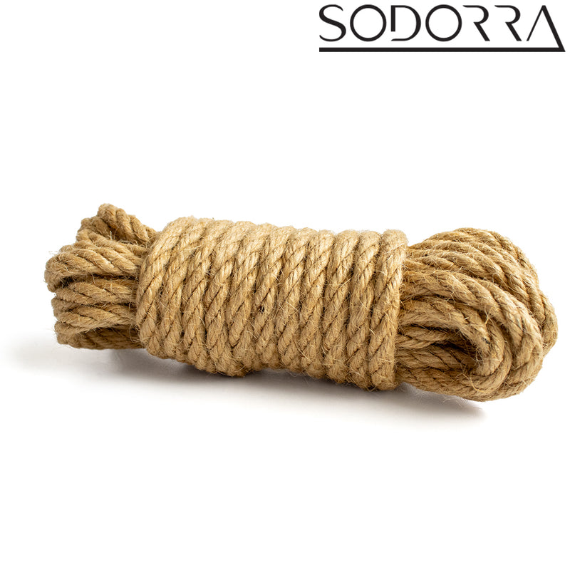 SODORRA - Corda Shibari in canapa - Naturale - 5 metri - Erotiekvoordeel.nl